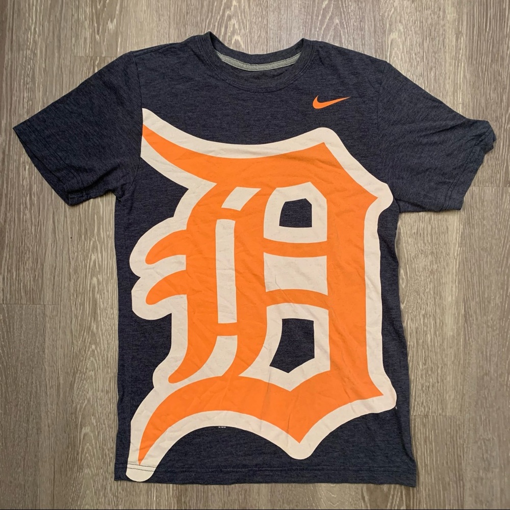 Detroit Tigers Nike MLB Huge Logo Baseball T-Shirt Men's Size Small